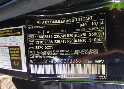 2015 Mercedes-Benz Glk 350 z USA, uszkodzony, nr VIN WDCGG5HB5FG378368